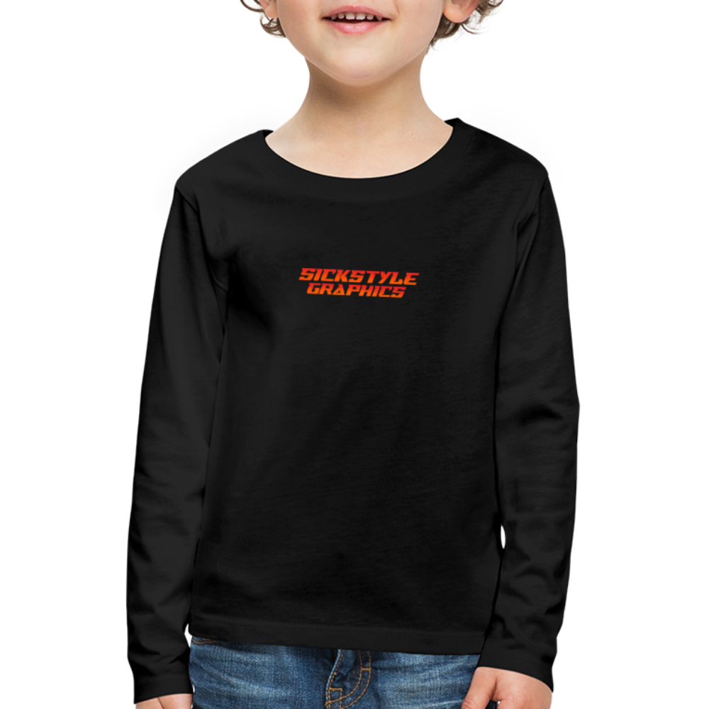 „Above the Rest“ - Kids Langarm Shirt - Schwarz