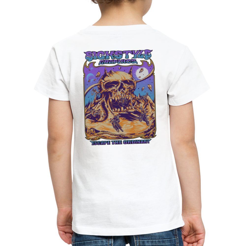 „Escape the ordinary“ - Kids T-Shirt - Weiß